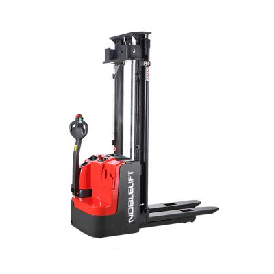 China Building Material Shops Hydraulic Pallet Truck Lift Stacker Electric Light Duty Electric Forklift Stacker for sale