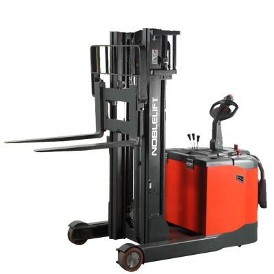 China Building Material Stores Sell Like Hot Cakes Patented Product All Terrain Forklift Stacker Electric Stackers With Electric Lifting for sale