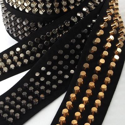 China High Quality Custom Formal Dress Hotfix Cup Studs Elastic Band For Dress Sewing Dress for sale