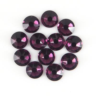 China High Quality Loose Flatback 16 Cuts SS10 SS16 SS 20 Amethyst SS30 Hotfix Rhinestones for sale