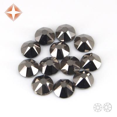 China Flatback Fix Rhinestone Alternative 16 Facets SS30 Hematite XIRIUS Hotfix Czech Hotfix Rhinestones for sale