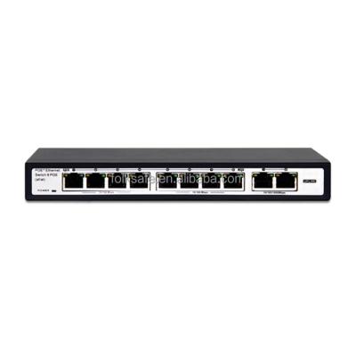 China POE Unmanged 8 Ports PoE Switch with 2 Ports 10/100/1000Mbps Uplink Ports for sale