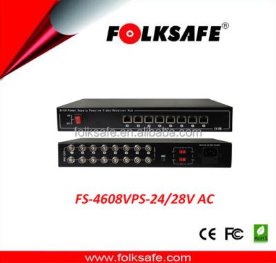 China Folksafe Video Balanced Transformer Power Hub Receiver Wifi Coax and Transmitter CCTV 8 Channel FS-4608VPDS-24V/28VAC for sale