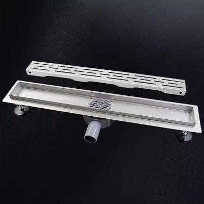 China Long Floor Usage 304 Stainless Steel Linear Floor Drain with Different Cover Channel for sale