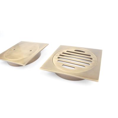 China Customizable Modern Linear Brass Swimming Pool Floor Drain and 50mm Water Seal Height for sale