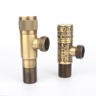 China Hot Selling Wholesale Brass Cartrid Triangle Valve New Design Wash Basin Angle Valve for Bathroom Toilet Faucet Accessories for sale