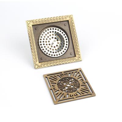 China Modern Square Brass Bathroom Accessories for Kitchen or Hotel Usage the Square Brass Balcony Drainage for Basin for sale