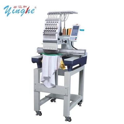 China Garment Shops Single Head 12/15 Needles Embroidery Machine For Garment Flat Cap for sale