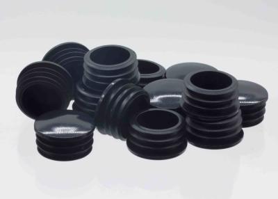 China KR-P0378 PP Round Plastic Pipe Plugs Steel Furniture Tube Use Cover Insert Black for sale