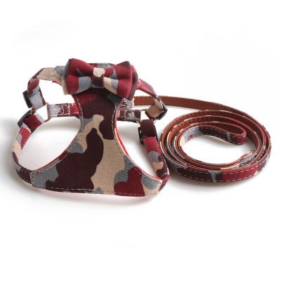 China Amigo Camouflage Custom Popular Design No Pull Pet Harness Leash Maker Adjustable Puppy Vest Cat Step In Dog Harness Set for sale