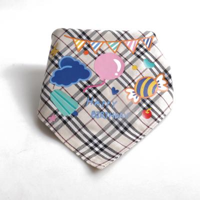 China Amigo Puppy Cat Triangle Scarf Bibs Pet Custom Print Bandana New Trends Viable UK Birthday Party Decoration Plaid for sale