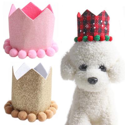 China New Design Amigo Design Christmas Birthday Party Decoration Kitten Cats Puppy Dogs Headband Pet Stocked Hat for sale