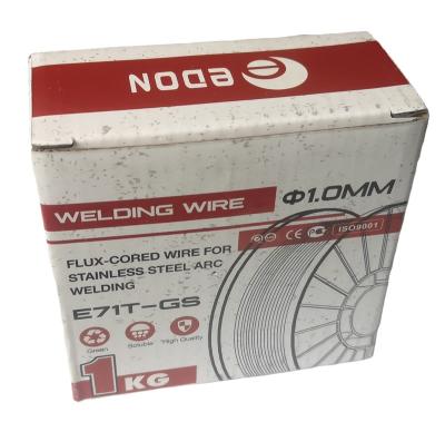 China Welding EDON Spring Gasless Rope Wire 1.0mm 0.6mm 0.8mm 1KG 0.5KG FOR MIG MAG for sale