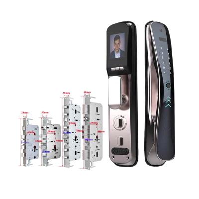 China Aluminum Alloy WATCHING Biometric Fingerprint Door Lock Intelligent Electronic Keyless Door Locks for sale