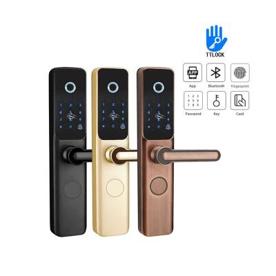 China Smart aluminum alloy factory price airbnk lock fingerprint biometric door lock for sale