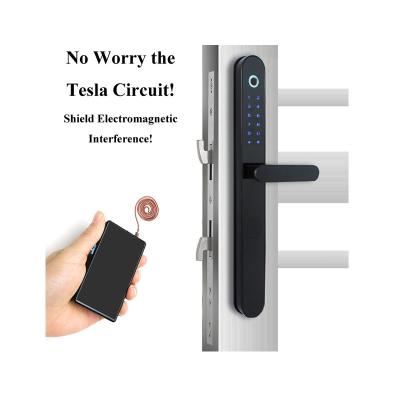 China Aluminum Alloy Guangdong Fingerprint Lock Sliding Door TT Lock App Remotely Open for sale