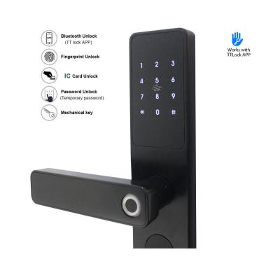 China Intelligent Door Access Control Aluminum Alloy Smart Card Fingerprint Door Handle for sale