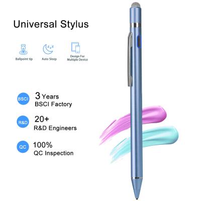 China Mobile Phone Custom Large Inventory Universal Pen With 1.5 Mm Pom Fine Point Nib Touch Screen Stylus Pencil for sale