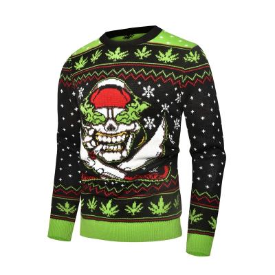 China 2022 OEM/ODM Anti-Wrinkle Christmas Sweater Unisex O-Neck Knitted Ugly Oversized Christmas Knitted Pullover Sweater for sale