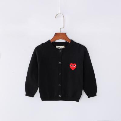 China 2022 Chic Cotton Autumn New Boys Top Thin Cardigan Fashion Style Kids Clothing Love Embroidery Anti-shrink Preppy Quantity Kids OEM/ODM for sale