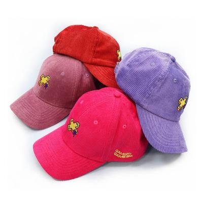 China New Design Corduroy Custom Cotton Corduroy Hat 6 Panel Unstructured Blank Hat COMMON Products 100 Wholesales Baseball Cap Sports Hat for sale