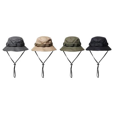 China 2021 Comfort Breathable Custom Cotton Camping Adults Loose Outdoor Hiking Mens Simple Empty Bucket Hats With Side Strings for sale