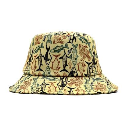 China Fashion\Comfortable Custom\Durable Canvas Bucket Caps Manufacturer Fisherman Full All Over Print Bucket Hat for sale