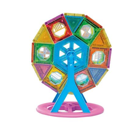 China Hot Sale Early Education Toy Magnetic Construction Block With Ferris Wheel 73PCS Magnetic Building Blocks for sale