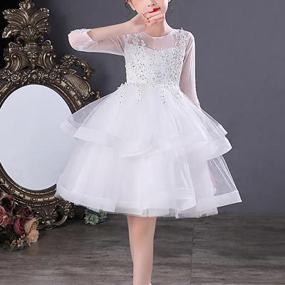 China 2021 Baby Summer Dress Washable Lace Up Dress Short Ball Gown Princess Dresses For Wedding Birthday Party Performance for sale