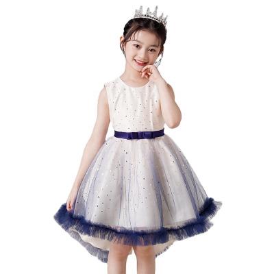 China Girls' Dress L032 Sleeveless Paillette Washable Trailing Gauze Fluffy Pop Performance Children's Princess Short Dresses for sale