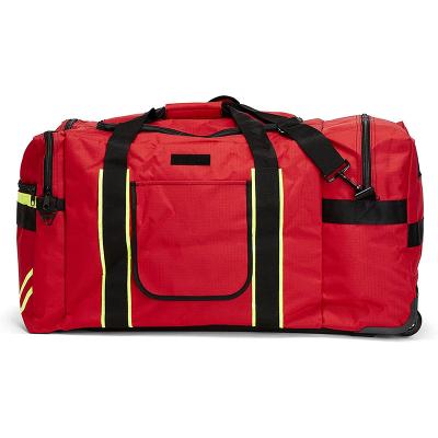 China Firefighter Wheeled Bag High Capacity Ripstop Assembly Water Resistant Gear Duffel Bag Multifunctional Firefighter Wheeled Bag High Visibility for sale