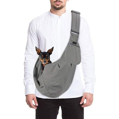 China Custom Viable Free Adjustable Sling Strap Breathable Hand Seat Belt Carrying Small Dog Cat Puppy Pet Carrier Bag for sale