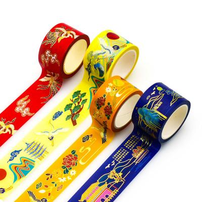 China Waterproof Custom Stationery Printing Scrapbooking Colored Adhesive Paper Masking Japanese Washi Tapes for sale