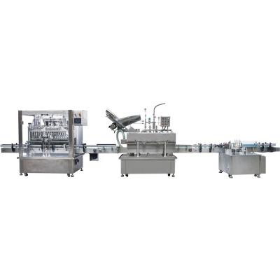 China Automatic Food T 16 Heads Vacuum Filling Capping And Paste Labeling Line for sale