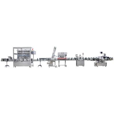 China 12 Heads Automatic Food T Piston Shaft Foil Filling Sealing And Labeling Capping Line for sale