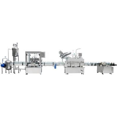 China 18 Heads Rotary Food T Vacuum Filling Capping And Paste Labeling Line for sale