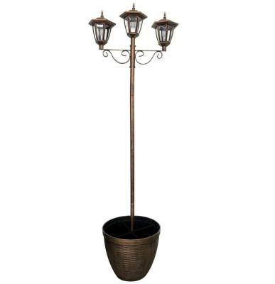 China Solar garden lamp post with planter, outdoor solar garden lamp post, solar garden light for sale