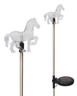 China Solar Lawn LED Pathway Stake Garden Horse Horse Garden Light Acrylic Solar LED Landscape Bottom Light Solar Garden Light for sale