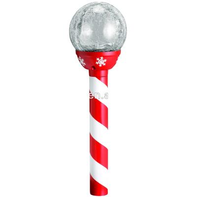 China Christmas Solar Crackle Solar Light Glass Ball Led Solar Christmas Stake Light for sale