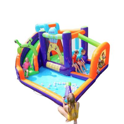 China Inflatable Combo Water Slide Kids Water House Bounce Playground Oxford Cloth Bouncer Bouncy Castles For Sale for sale