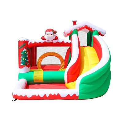 China PVC Tarpaulin and Oxford Cost PVC New Holiday Theme Air Candy Decoration Bounce House Bouncy Castle Christmas Inflatable Bouncer Slide for sale