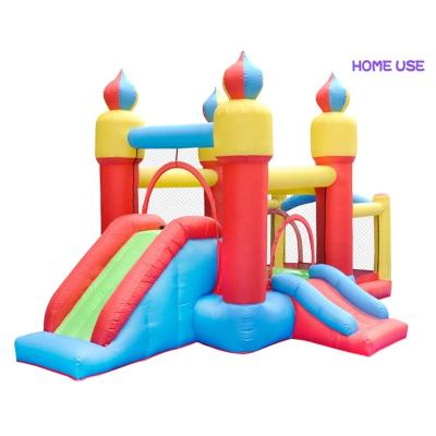 China Cheap Price 420D Oxford Nylon And PVC Tarpaulin Small Commercial Air Jumping Castle Theme Balloon Inflatable Bouncer With Slide for sale