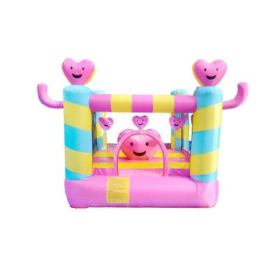 China commercial 420D Oxford and PVC tarpaulin kids play Mini Inflatable Bouncy Bounce House pink castle for girl China for sale