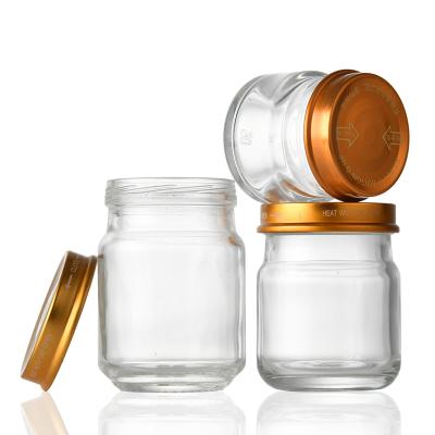 China Factory Direct Selling Child Safe Bird's Nest Bottled Metal Screw Top Twist Cap Squeezer Cap Glass Jar With Pint Closure for sale