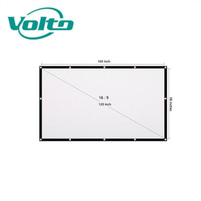 China Foldable Projector Screen Home Theater 150 Inch Roll Up Projection Screen/Matte White Pull Up/Pull Down Manual Projector Screen 100 Inch 120 Inch for sale