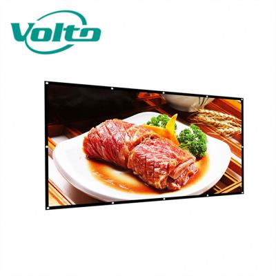 China Foldable Projector Screen Matte White Fabric Motorized Electric Projector Screen for sale