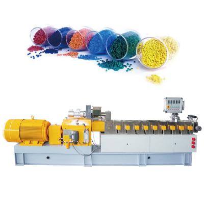 China Twin Screw PP ABS EVA PS Kleur Masterbatch Extruder Plastic Granules Maker Te koop