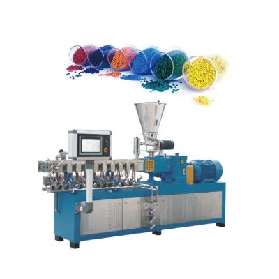 China Hoogconcentratie en ouder Twin-Screw Parallel Co-Rotating Plastic Masterbatch Compounding Extruder Granules Machine Te koop