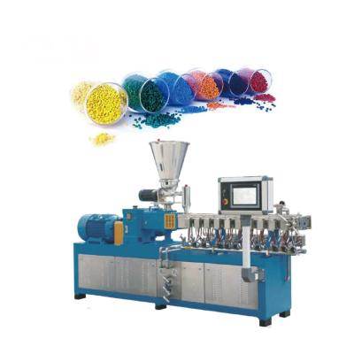 Chine Plastic Masterbatch Parallel Twin Screw Extruder Water Pulling Strip Experimental Small Extruder PE Pelletizing Machine à vendre