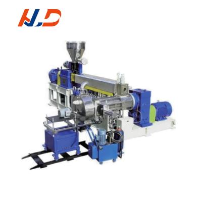 China HLD 800-1000kg/h Plastic Pelletizer Single Twin Screw Double Stage Extruder Top Capacity For ABS PA PP POM for sale